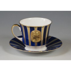 Chopin cup (cobalt with gold)