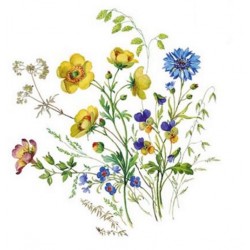 Kubek śląski (mały) - dekoracja kwiaty polne z kaczeńcami