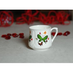 Silesian mug (small) - decoration Green butterfly