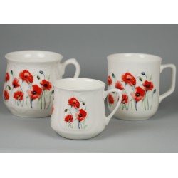 Silesian mug - decoration Poppies meadow