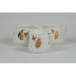 Silesian mug (small) - decoration Bunny with butterfly