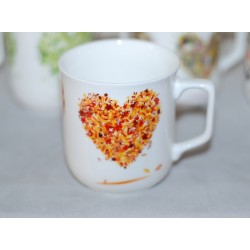 Cmielow mug - decoration Hart four Seasons - Autumn