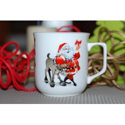 Cmielow mug - decoration Santa with reindeer