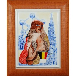 Porcelain painting "Belgian Monkey"