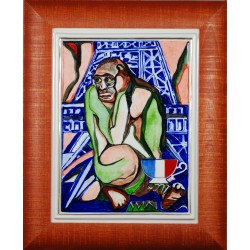 Porcelain painting "French Monkey"