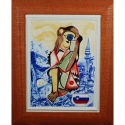 Porcelain painting "Slovak Monkey"