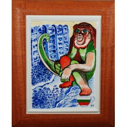 Porcelain painting "Bulgarian Monkey"