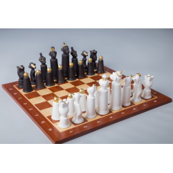Porcelain Monkey Chess King