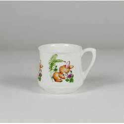 Silesian mug (small) - decoration Bunny with butterfly