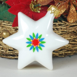 Gwiazdka porcelanowa - dekoracje bożonarodzeniowe