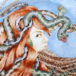Decorative plate (big size) "Medusa"