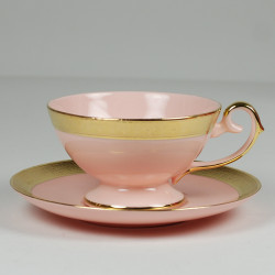 Prometeusz tea herbata with relief (pink porcelain)