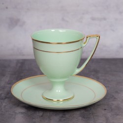 Coffee set Pola with gold (emerald porcelain)
