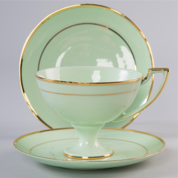Tea cup Pola fo with gold (emerald porcelain)