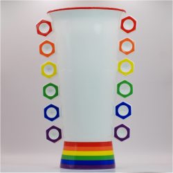 Hexagon Vase (decoration rainbow)