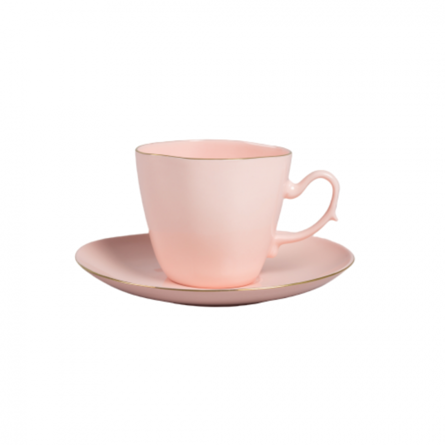 Filiżanka Anna Maria kawa/herbata (różowa porcelana)