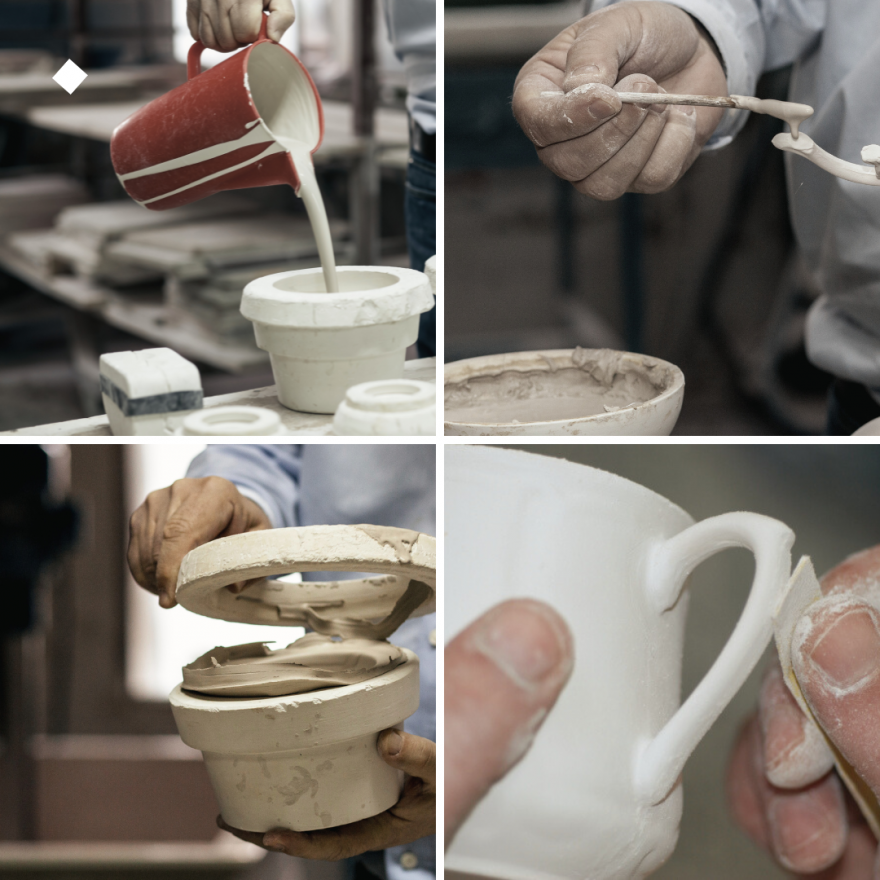 ręczne wytwarzanie porcelanowego kubka śląskiego