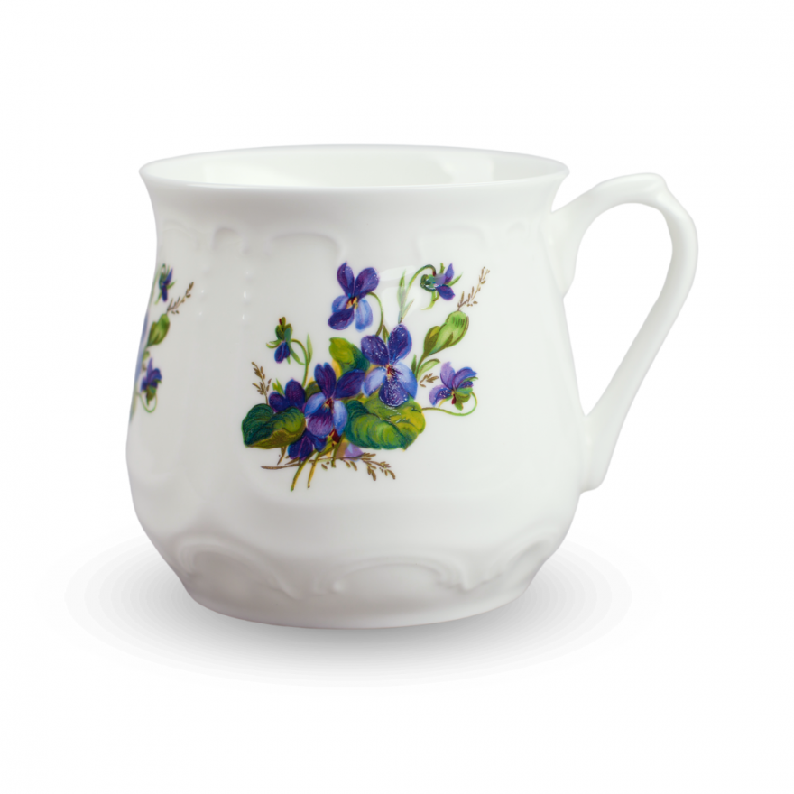 Silesian mug - decoration violets