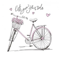 Kubek śląski (duży) - Różowy rower