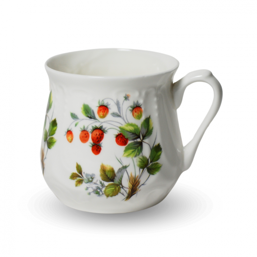 Silesian mug - decoration wild strawberries