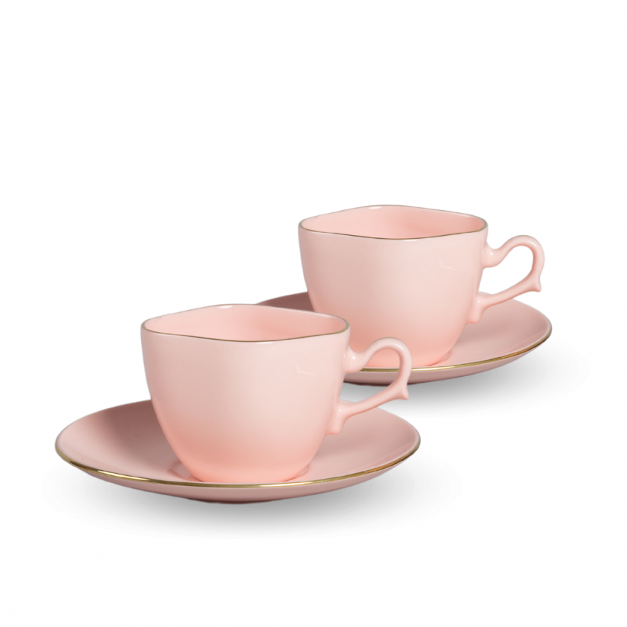 Seto of 2 Anna Maria espresso cup (pink porcelain)