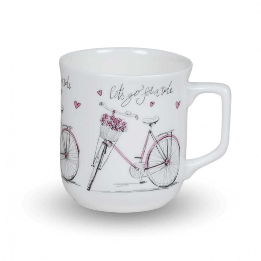 Cmielow mug - decoration Pink bike