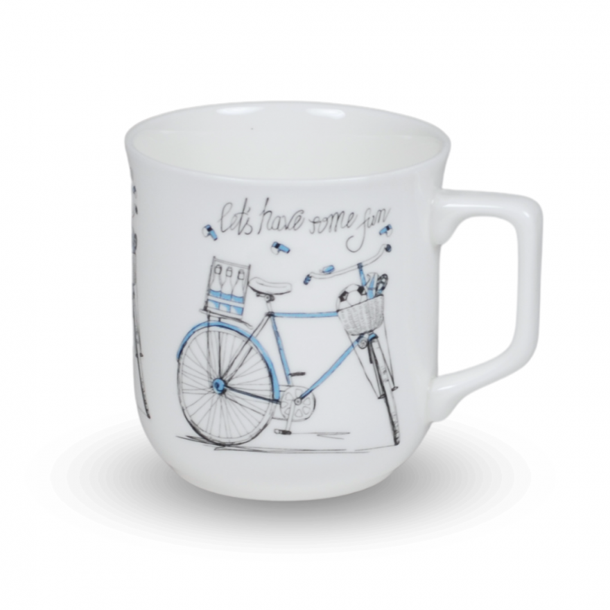 Cmielow mug - decoration Blue bike