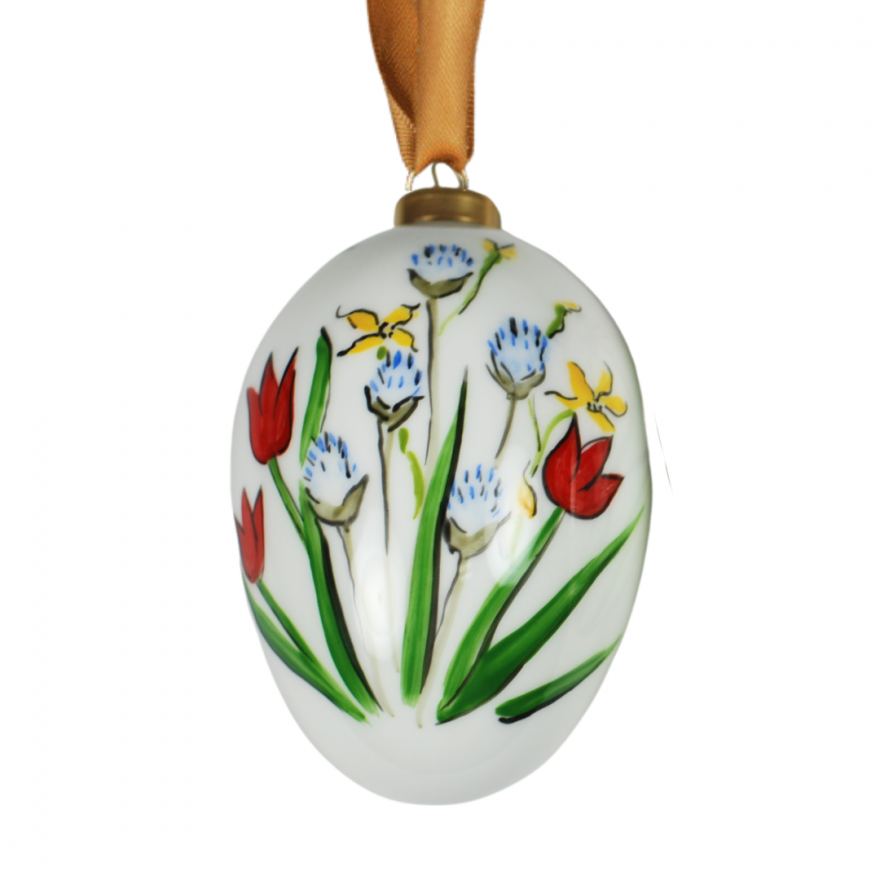 copy of Easter egg hand-painted (catkins decoration)