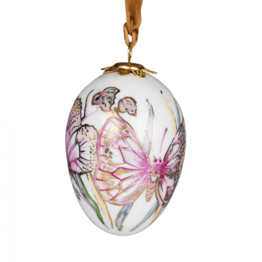 Easter egg hand-painted (butterfly decoration)