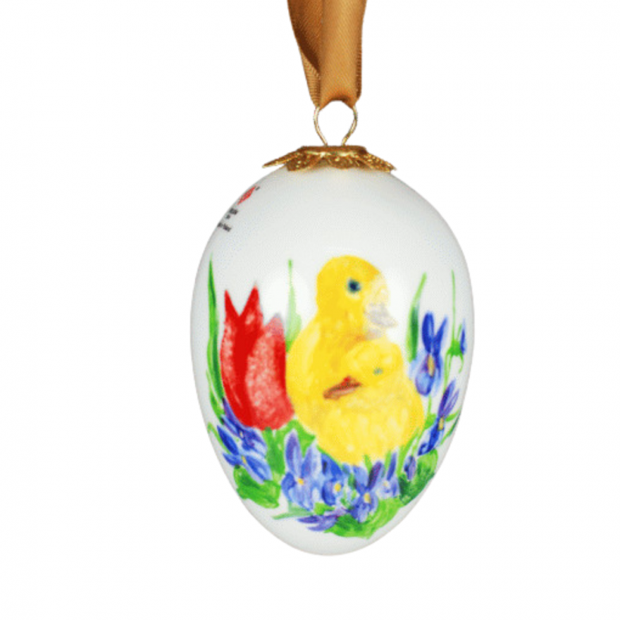 Easter egg hand-painted (little ducks decoration)